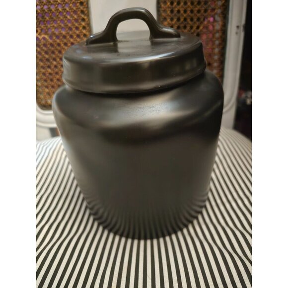 NWT Rae Dunn Halloween Boo Black Chubby Canister Farmhouse - Picture 6 of 13
